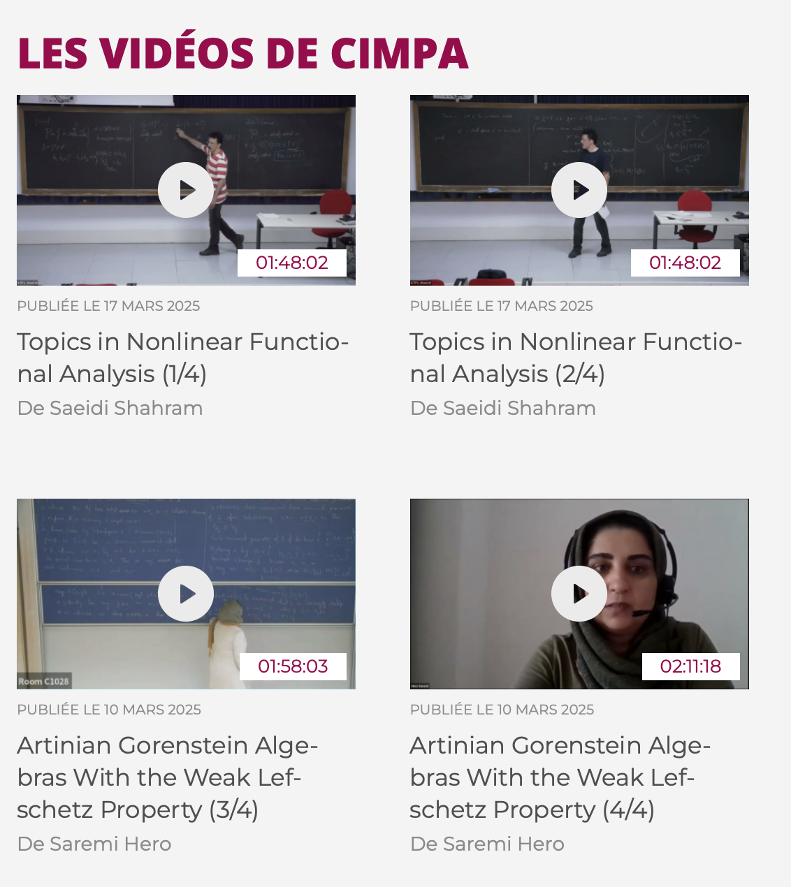 videos on CARMIN